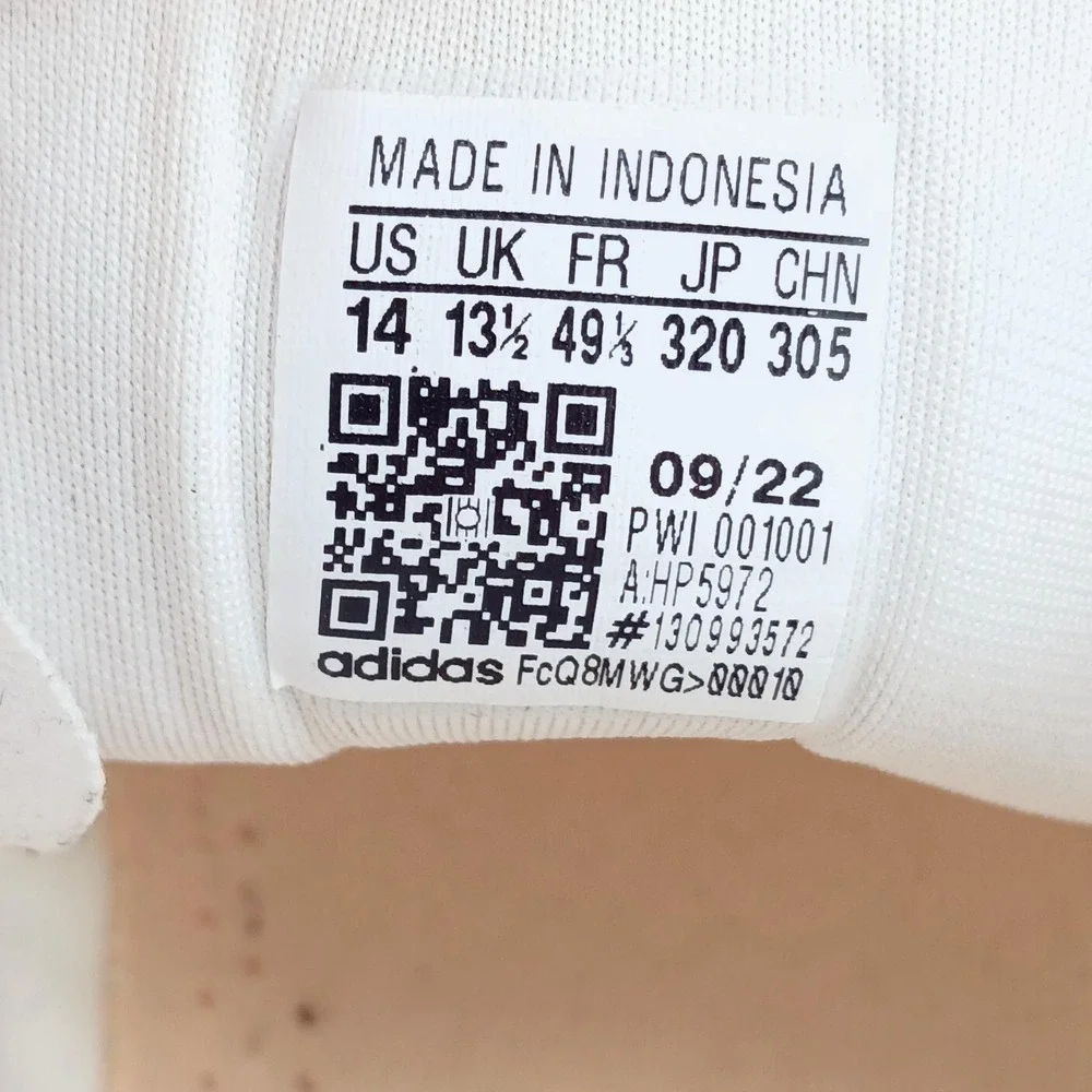 Adidas Running Shoes‎ Mens Size 14 White Athletic Mesh Bounce Reflective HP5972